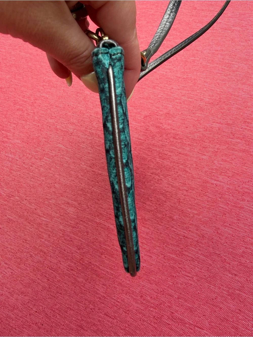 Coach wristlet teal
